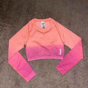 Gymshark Seamless ombré crop top sz medium